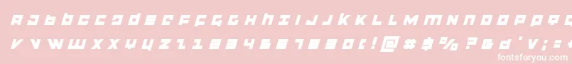 flightcorpstitleital Font – White Fonts on Pink Background