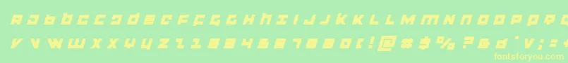 flightcorpstitleital Font – Yellow Fonts on Green Background