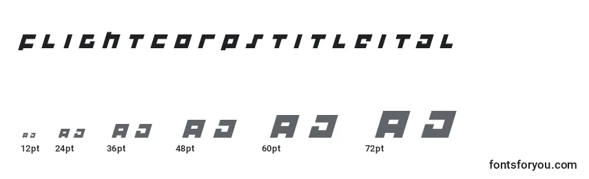 Flightcorpstitleital Font Sizes