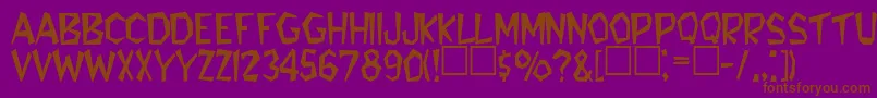 flintstone Font – Brown Fonts on Purple Background