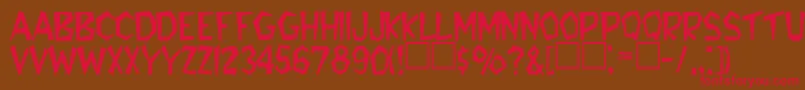 flintstone Font – Red Fonts on Brown Background
