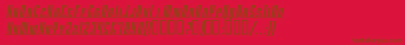 AmericanaDreamsSc-Schriftart – Braune Schriften auf rotem Hintergrund