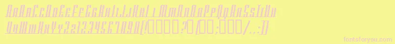 AmericanaDreamsSc Font – Pink Fonts on Yellow Background