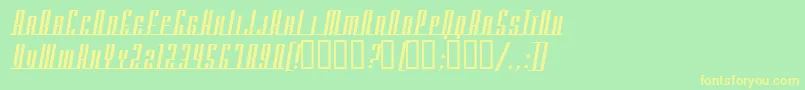 AmericanaDreamsSc-fontti – keltaiset fontit vihreällä taustalla