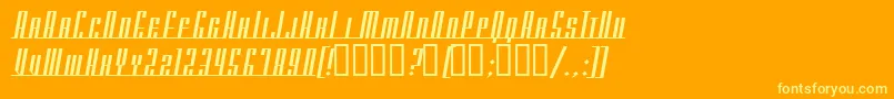 AmericanaDreamsSc Font – Yellow Fonts on Orange Background