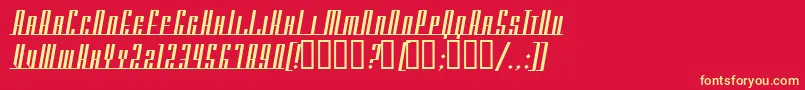 AmericanaDreamsSc Font – Yellow Fonts on Red Background