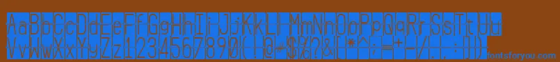 FLIPclockblack Font – Blue Fonts on Brown Background