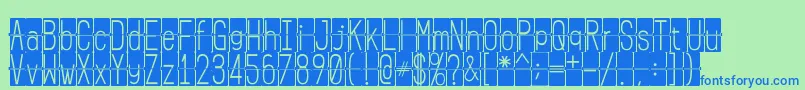 FLIPclockblack Font – Blue Fonts on Green Background