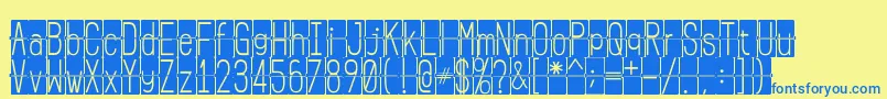 FLIPclockblack Font – Blue Fonts on Yellow Background
