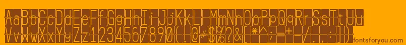 FLIPclockblack Font – Brown Fonts on Orange Background