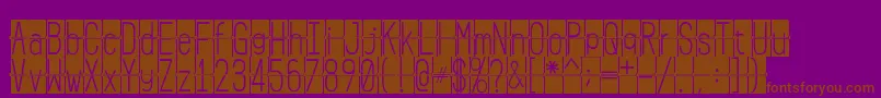 FLIPclockblack Font – Brown Fonts on Purple Background