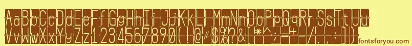 FLIPclockblack Font – Brown Fonts on Yellow Background