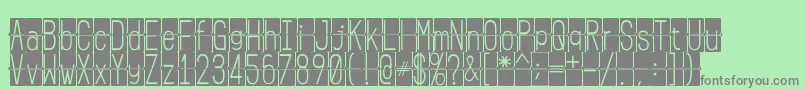 FLIPclockblack Font – Gray Fonts on Green Background