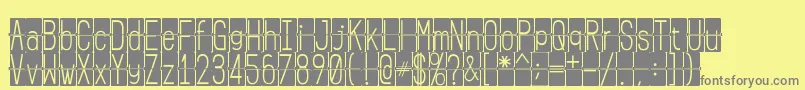 FLIPclockblack Font – Gray Fonts on Yellow Background