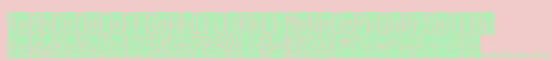 FLIPclockblack Font – Green Fonts on Pink Background