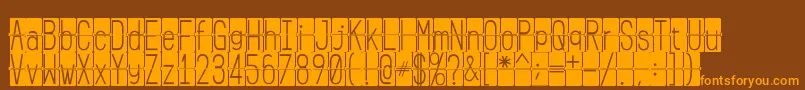 FLIPclockblack Font – Orange Fonts on Brown Background