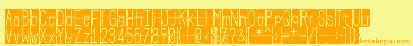 FLIPclockblack Font – Orange Fonts on Yellow Background