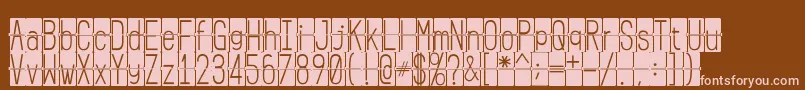 FLIPclockblack Font – Pink Fonts on Brown Background