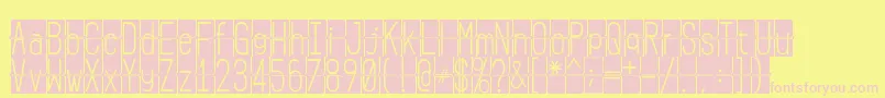 FLIPclockblack Font – Pink Fonts on Yellow Background