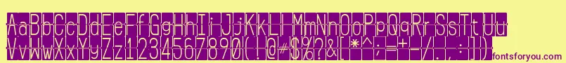 FLIPclockblack Font – Purple Fonts on Yellow Background