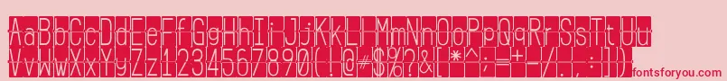 FLIPclockblack Font – Red Fonts on Pink Background