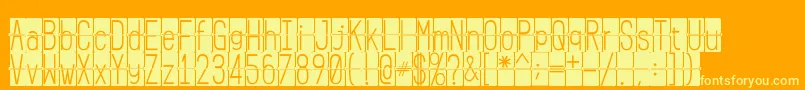 FLIPclockblack Font – Yellow Fonts on Orange Background