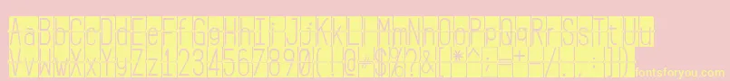 FLIPclockblack Font – Yellow Fonts on Pink Background
