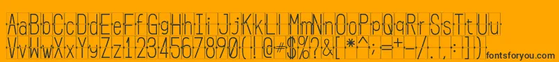 FLIPclockwhite Font – Black Fonts on Orange Background