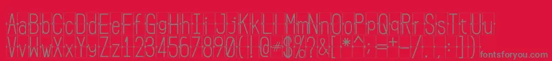 FLIPclockwhite Font – Gray Fonts on Red Background
