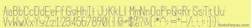 FLIPclockwhite Font – Gray Fonts on Yellow Background