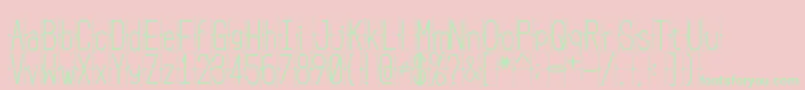 FLIPclockwhite Font – Green Fonts on Pink Background