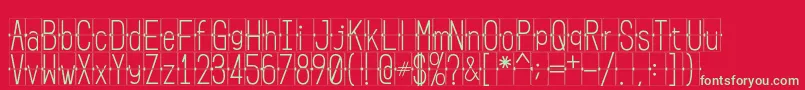 FLIPclockwhite-Schriftart – Grüne Schriften auf rotem Hintergrund