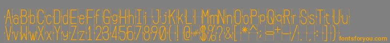 FLIPclockwhite Font – Orange Fonts on Gray Background