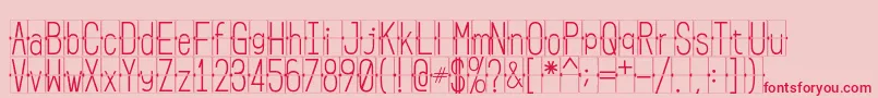 FLIPclockwhite Font – Red Fonts on Pink Background