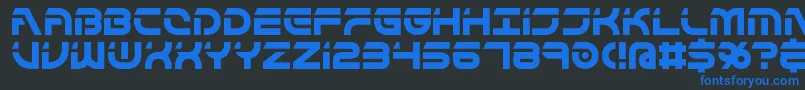 flipside Font – Blue Fonts on Black Background