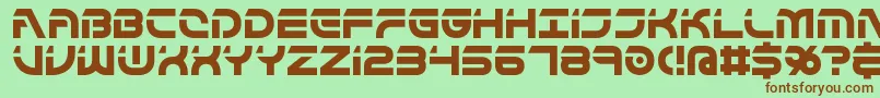 flipside Font – Brown Fonts on Green Background