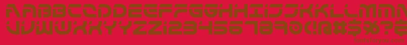 flipside Font – Brown Fonts on Red Background