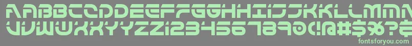 flipside-Schriftart – Grüne Schriften auf grauem Hintergrund