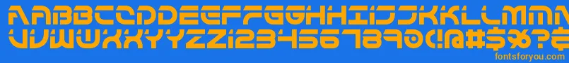 flipside Font – Orange Fonts on Blue Background