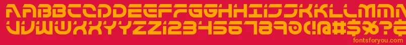 flipside Font – Orange Fonts on Red Background