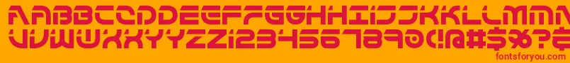 flipside Font – Red Fonts on Orange Background