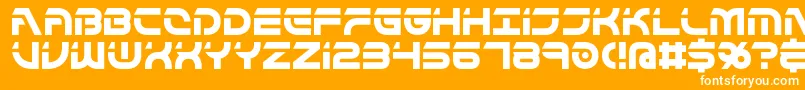 flipside Font – White Fonts on Orange Background