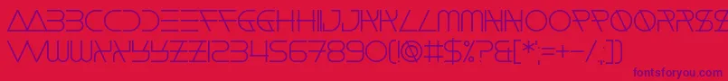 Float The Boat-Schriftart – Violette Schriften auf rotem Hintergrund