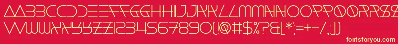 Float The Boat Font – Yellow Fonts on Red Background