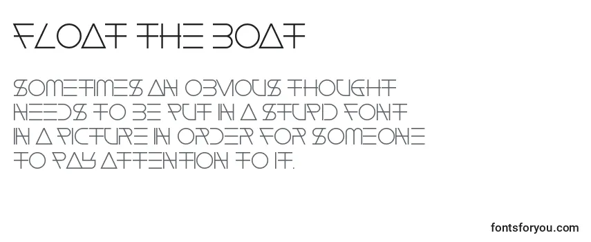 Überblick über die Schriftart Float The Boat