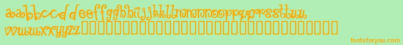 Floozy   Font – Orange Fonts on Green Background