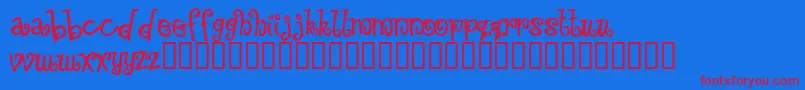 フォントFloozy   – 赤い文字の青い背景
