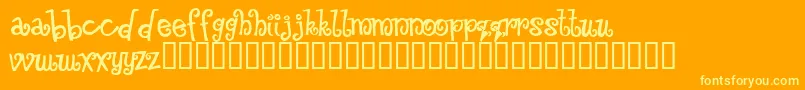 Floozy   Font – Yellow Fonts on Orange Background