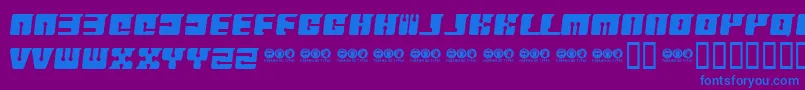 フォントFLOPP    – 紫色の背景に青い文字