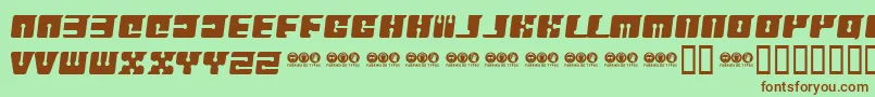 FLOPP    Font – Brown Fonts on Green Background